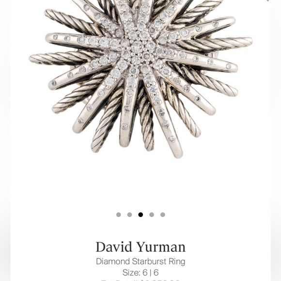 Flawless David Yurman Starburst Ring Sz 6 - Picture 8 of 9